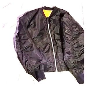 Orange lined black bomber